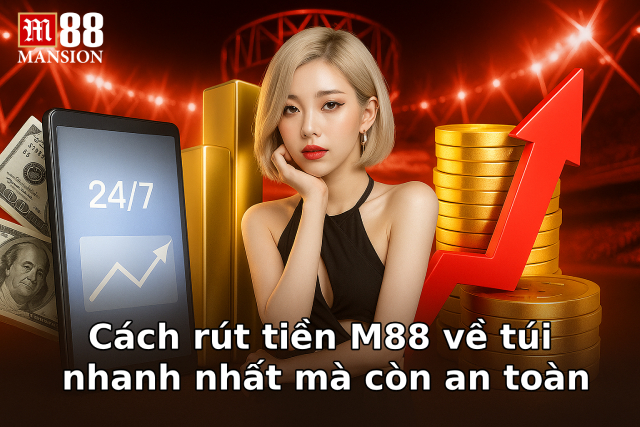 Cách rút tiền M88 về túi nhanh nhất mà còn an toàn
